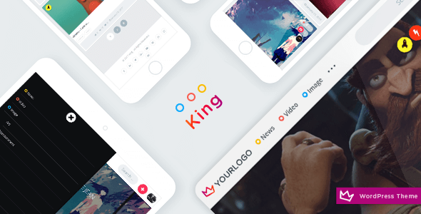 【King 3.2 汉化版+King 4.0 英文版】非常不错的WordPress视频图片主题源码开心版