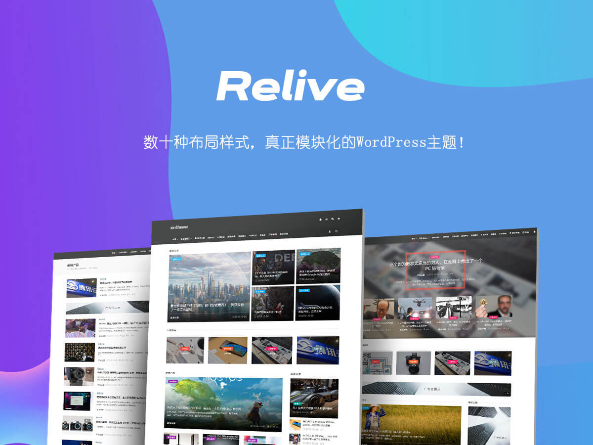 Relive v3.1 博客自媒体WordPress主题