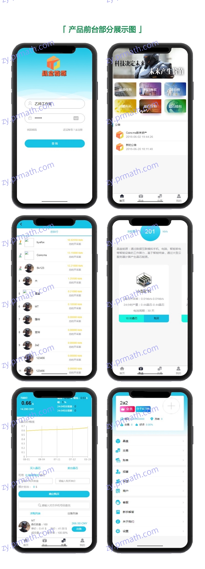 ThinkPHP 框架魔晶挖矿区块链运营版 晶盒数字资产交易超级能源新应用+矿机市场开源