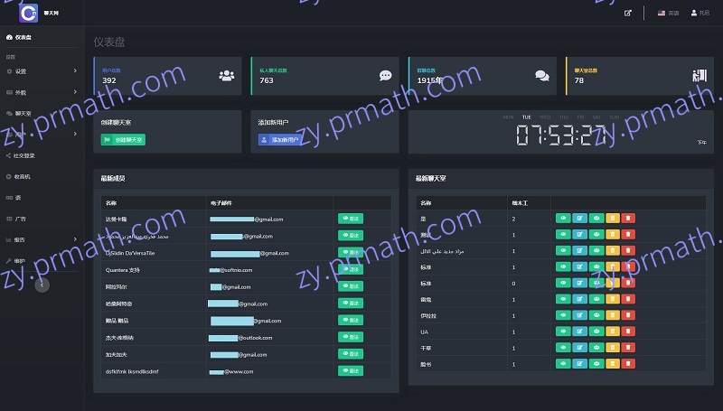 多人在线匿名聊天室私人聊天室源码 支持同时创建多个聊天室