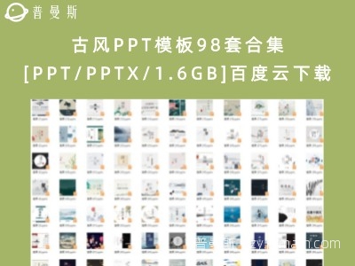 古风PPT模板98套合集[PPT/PPTX/1.6GB]百度云下载