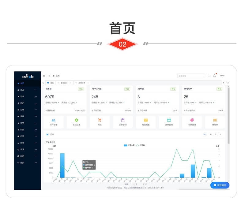 CRMEB V4.X打通版小程序/公众号/H5/APP商城源码
