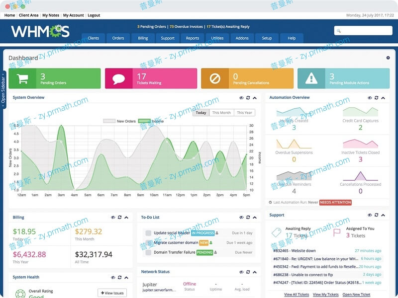 WHMCS虚拟主机服务器托管自动计费V8.4.1免授权开心版+汉化包