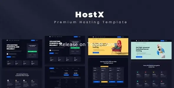 HostX v2.2.1 域名主机提供商HTML5模板 双版本