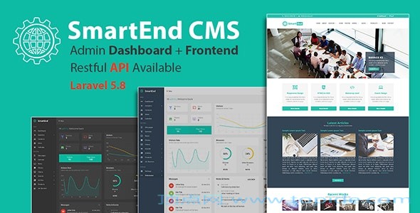 SmartEnd CMS v8.6.2 带前端和RESTful API的Laravel管理仪表盘