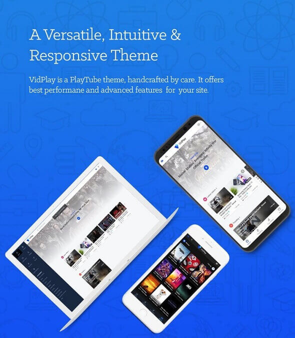 VidPlay v2.2 PlayTube 第三方商业模板 提供最佳性能和高级功能