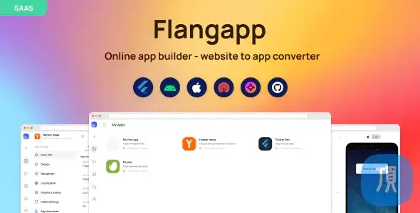 Flangapp v1.3.0 网站在线打包源码 网站创建应用程序平台
