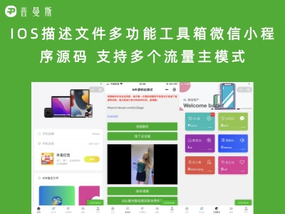 IOS描述文件多功能工具箱微信小程序源码 支持多个流量主模式
