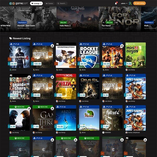 GamePort v1.6 基于laravel框架的PHP视频游戏市场源码