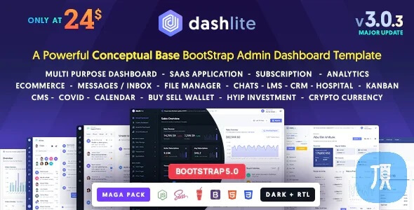 DashLite v3.0.0 Bootstrap 响应式 Admin Dashboard 模板
