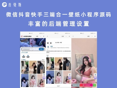 微信抖音快手三端合一壁纸小程序源码 丰富的后端管理设置