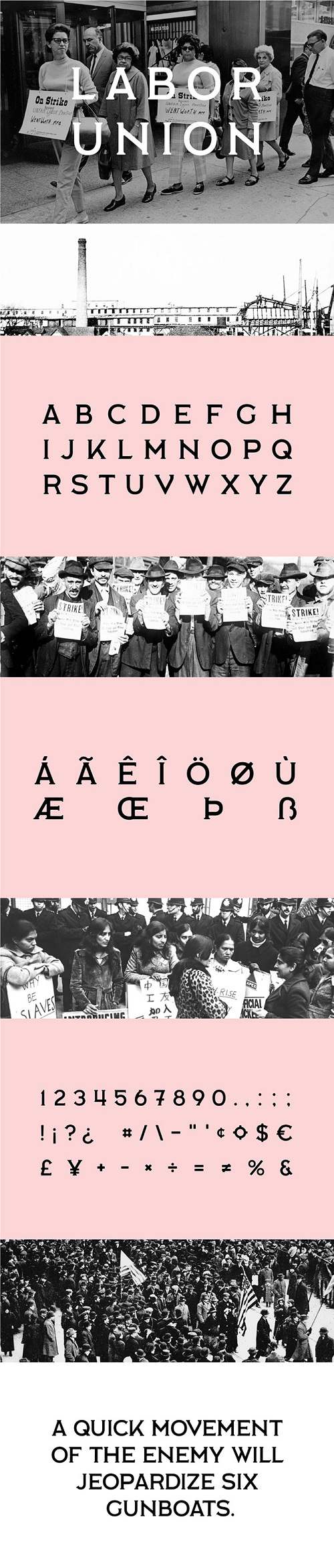 【LABOR UNION】衬线字体 ， 所有人都可以自由地免费使用