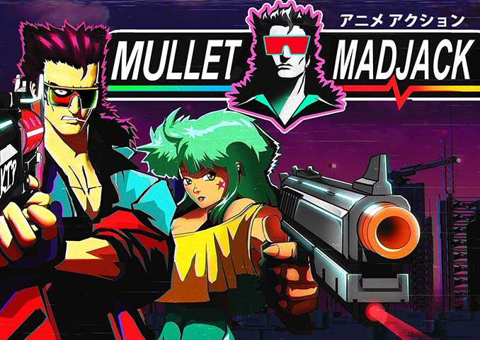 快节奏复古动漫风射击游戏《Mullet Mad Jack》中文版
