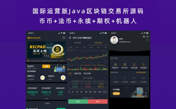 国际运营版Java区块链交易所源码 币币+法币+永续+期权+机器人