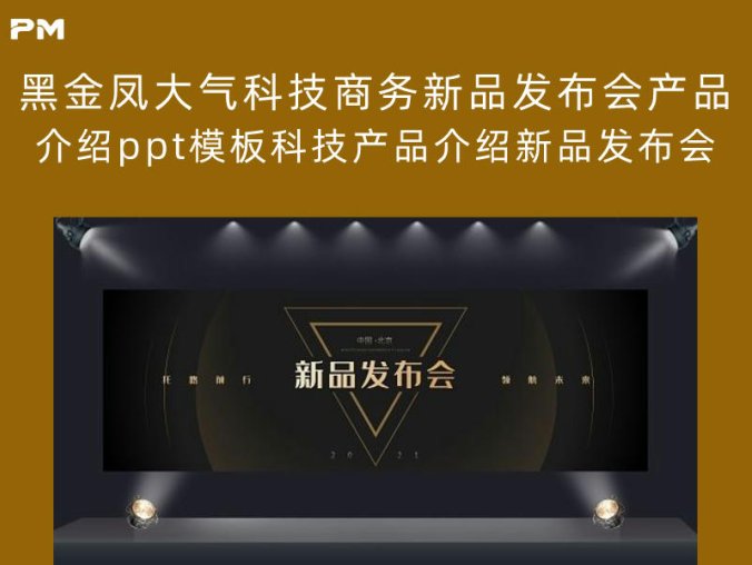 黑金凤大气科技商务新品发布会产品介绍PPT模板科技产品介绍新品发布会