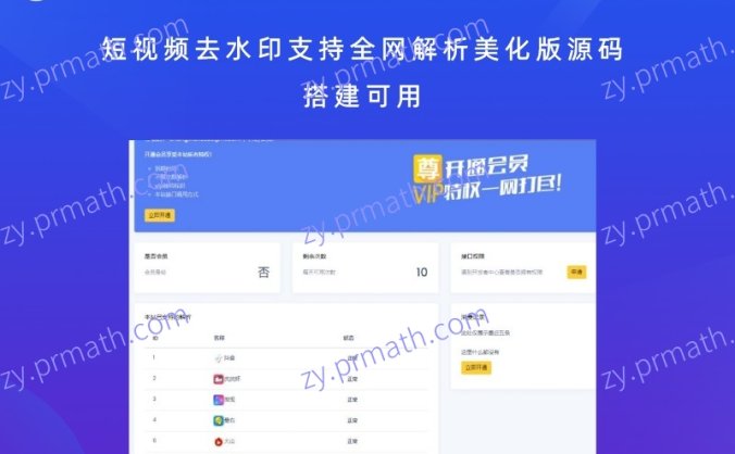 短视频去水印支持全网解析美化版源码 搭建可用