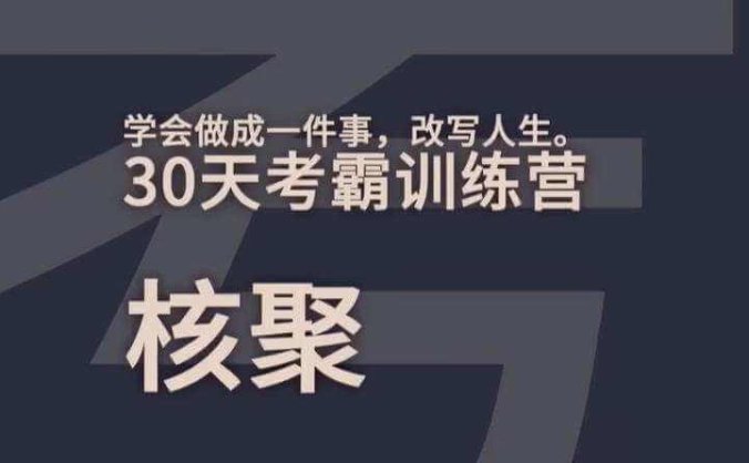 北大博士核聚《30天考霸训练营》合集+网盘在线观看下载[MP4]