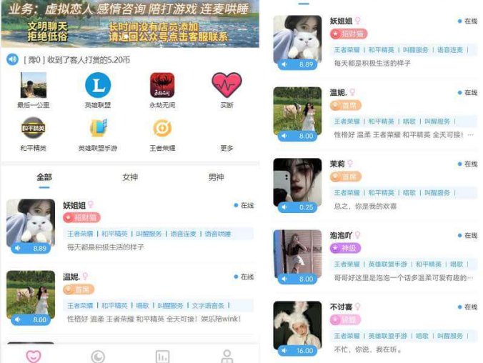 最新商业版游戏陪玩语音聊天系统源码 附详细搭建使用视频教程