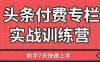 新手7天上手《头条付费专栏实战训练视频》MP4完整版百度云[MP4/833.50MB]