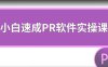 【合集】《小白速成PR软件实操》20节短视频赚钱全部视频课程教你月入过万百度云下载