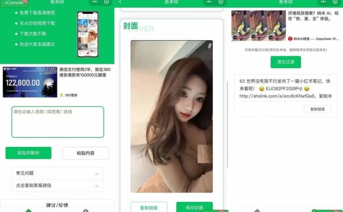 2025去水印小程序源码 已添加完整流量主广告 可直接运营