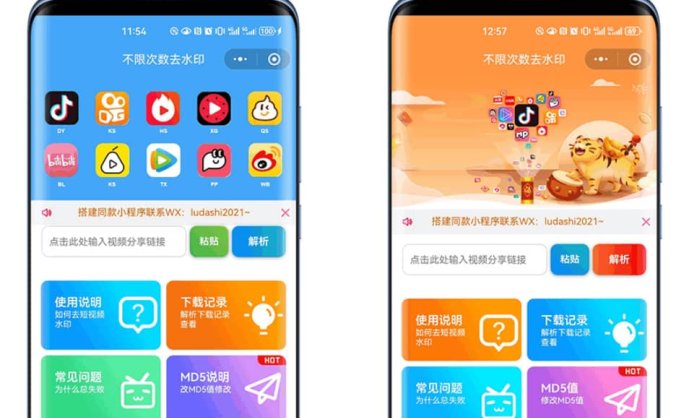 【资源编号34407】最新去水印小程序系统 前端+后端全套源码 多套模版 免授权