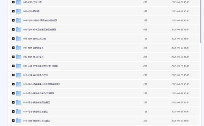 中国318个5A级景区视频讲解+185个航拍视频